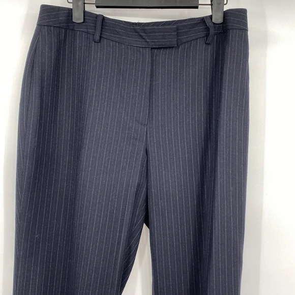 Brooks Brothers 346 Trouser Pants Women’s Size 8 Blue Stripes 100% Wool - Picture 2 of 14